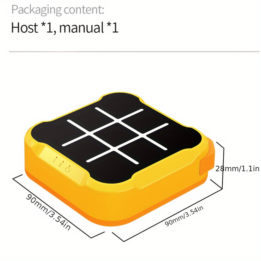 Portable Chess Game - Intermediate Skill Level, Orange/Yellow ABS Puzzle for Youngsters