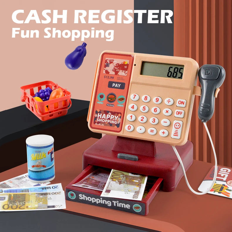 Kids' Supermarket Cash Register – Fun &amp; Educational Toy for Girls!