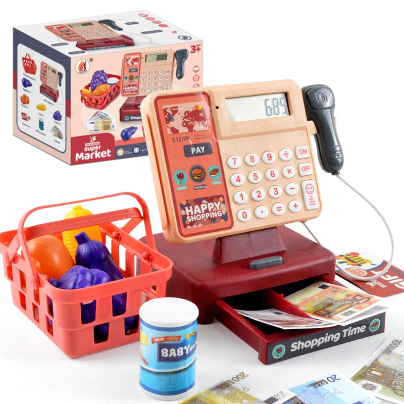 Kids' Supermarket Cash Register – Fun &amp; Educational Toy for Girls!