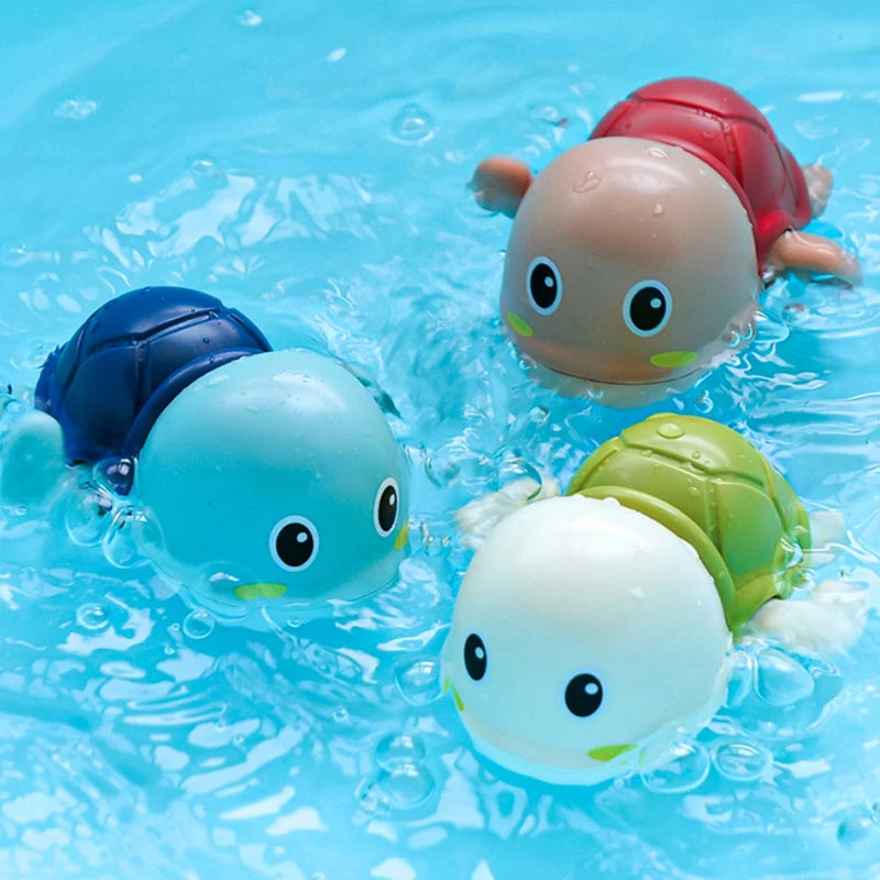 New Summer Bathroom - Baby Bath Shower Toy with Swimming Clock and Cute Floating Duck for Kids