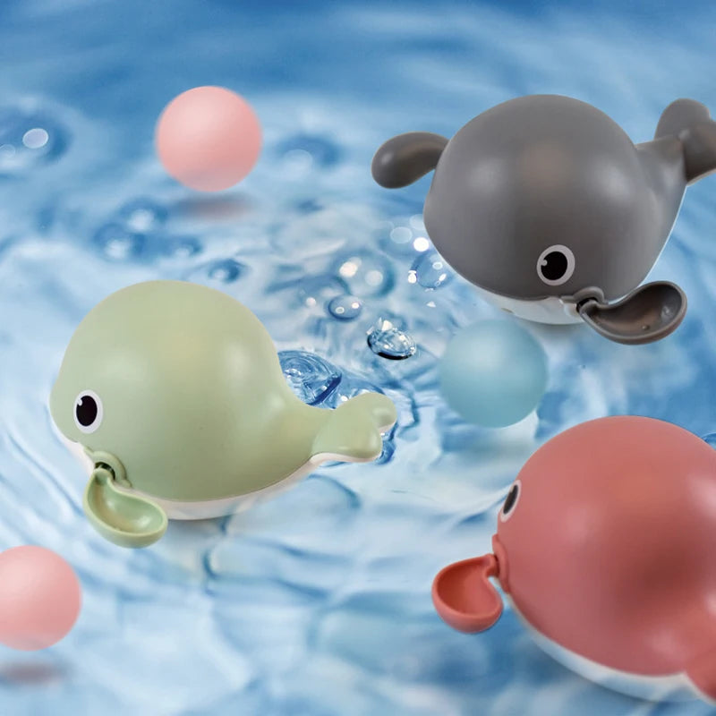 New Summer Bathroom - Baby Bath Shower Toy with Swimming Clock and Cute Floating Duck for Kids