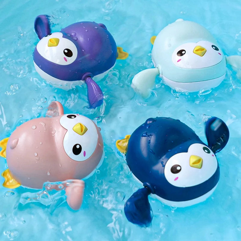 New Summer Bathroom - Baby Bath Shower Toy with Swimming Clock and Cute Floating Duck for Kids