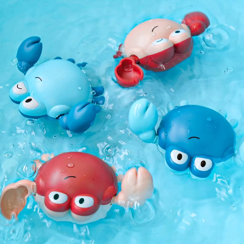 New Summer Bathroom - Baby Bath Shower Toy with Swimming Clock and Cute Floating Duck for Kids