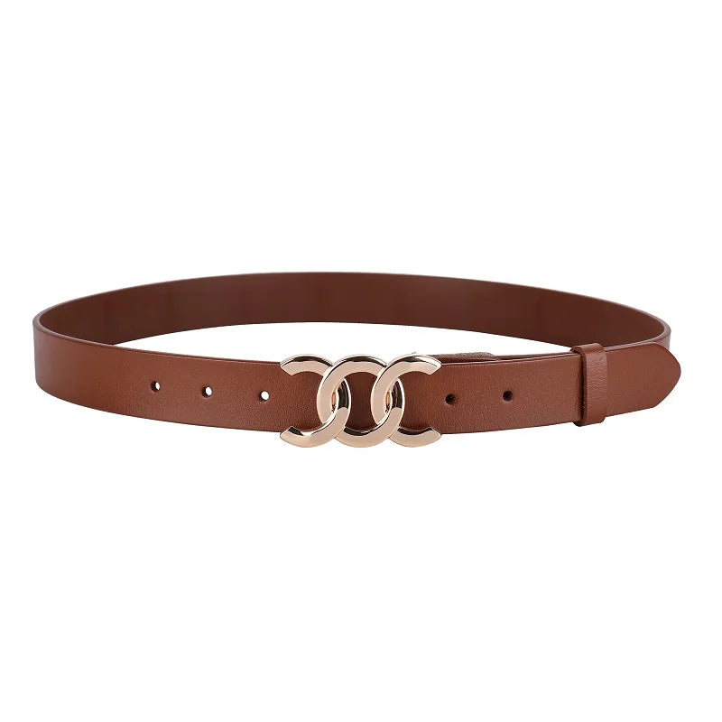 Women’s Retro Western Leather Belt – Genuine Cowhide Decorative Girdle for Jeans & Dresses