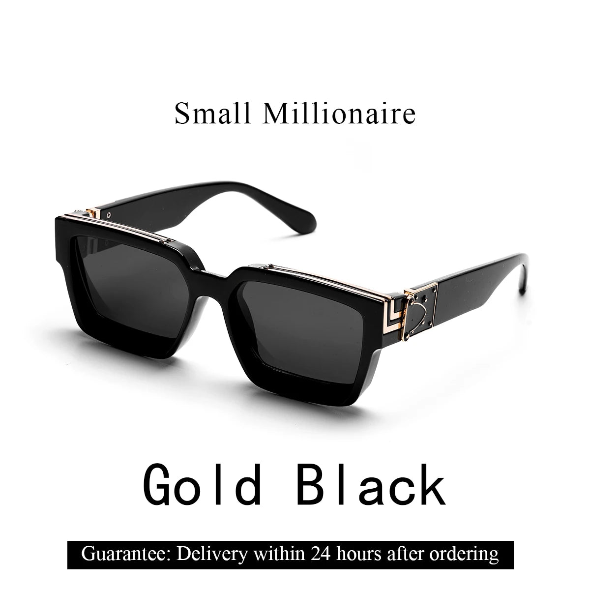 Ruiao Retro Black Millionaire Shades – Luxury 2024 Designer Sunglasses