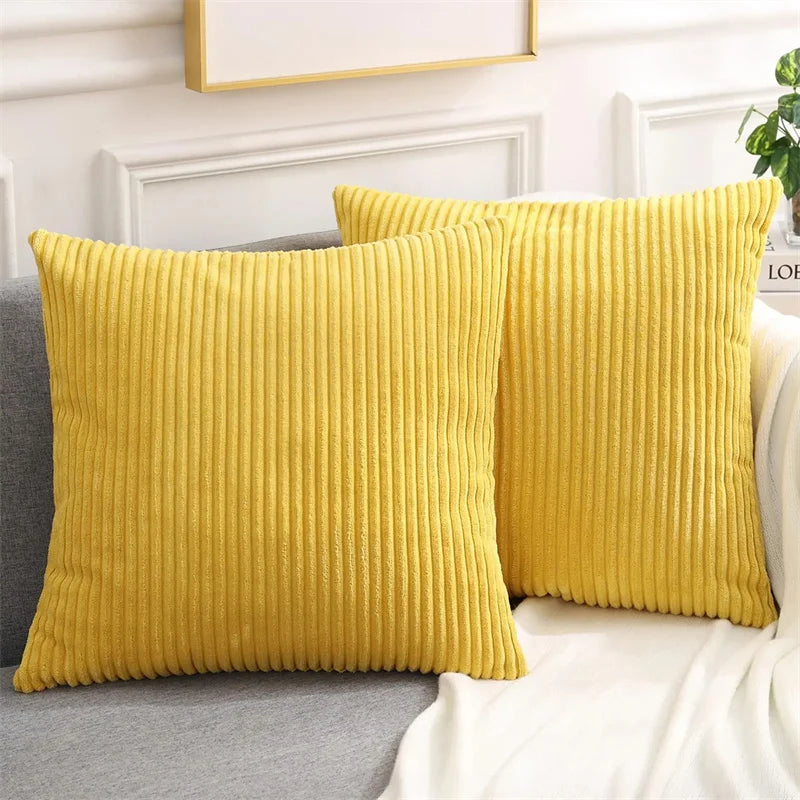 Olanly Corduroy Cushion Cover – Soft & Luxurious Home Décor