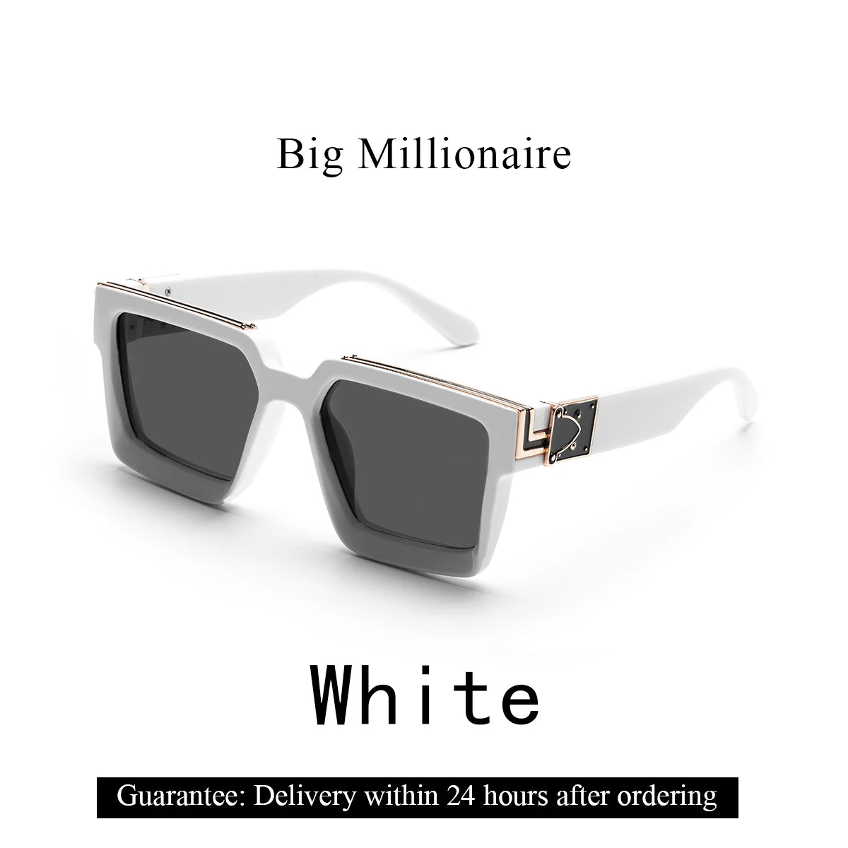 Ruiao Retro Black Millionaire Shades – Luxury 2024 Designer Sunglasses
