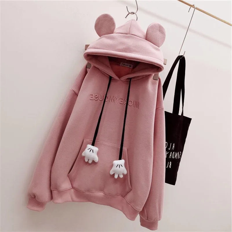 Kawaii Cartoon Hoodie for Women – Loose Harajuku Style Pullover Sweatshirt
