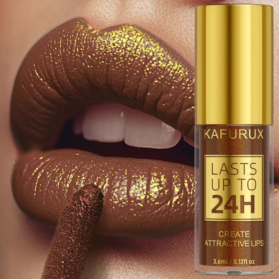14 Colors Glitter Metallic Lip Gloss – Long-Lasting Waterproof Liquid Lipstick & Lip Tint
