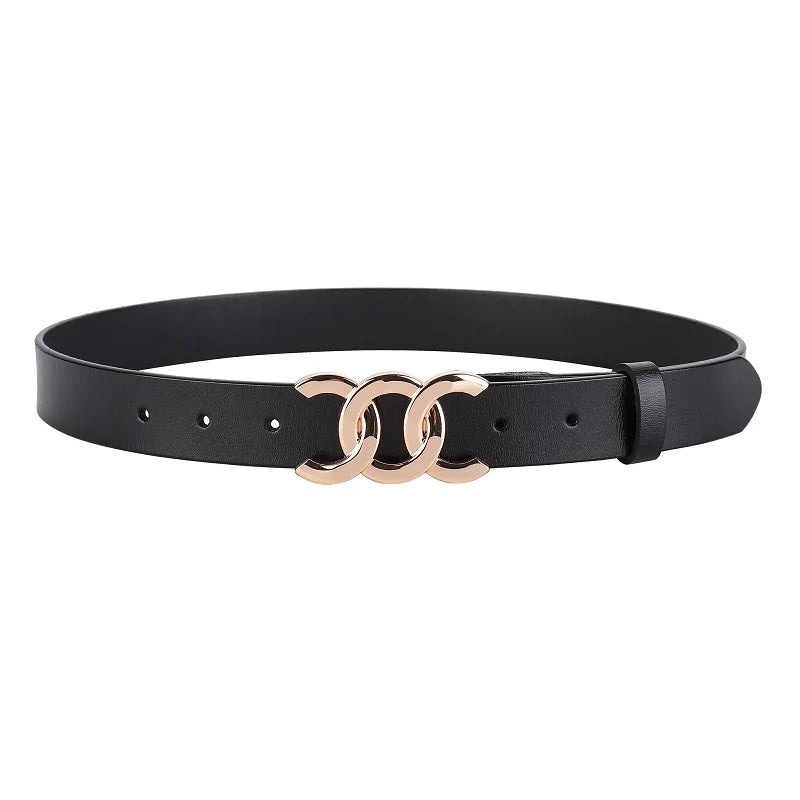 Women’s Retro Western Leather Belt – Genuine Cowhide Decorative Girdle for Jeans & Dresses