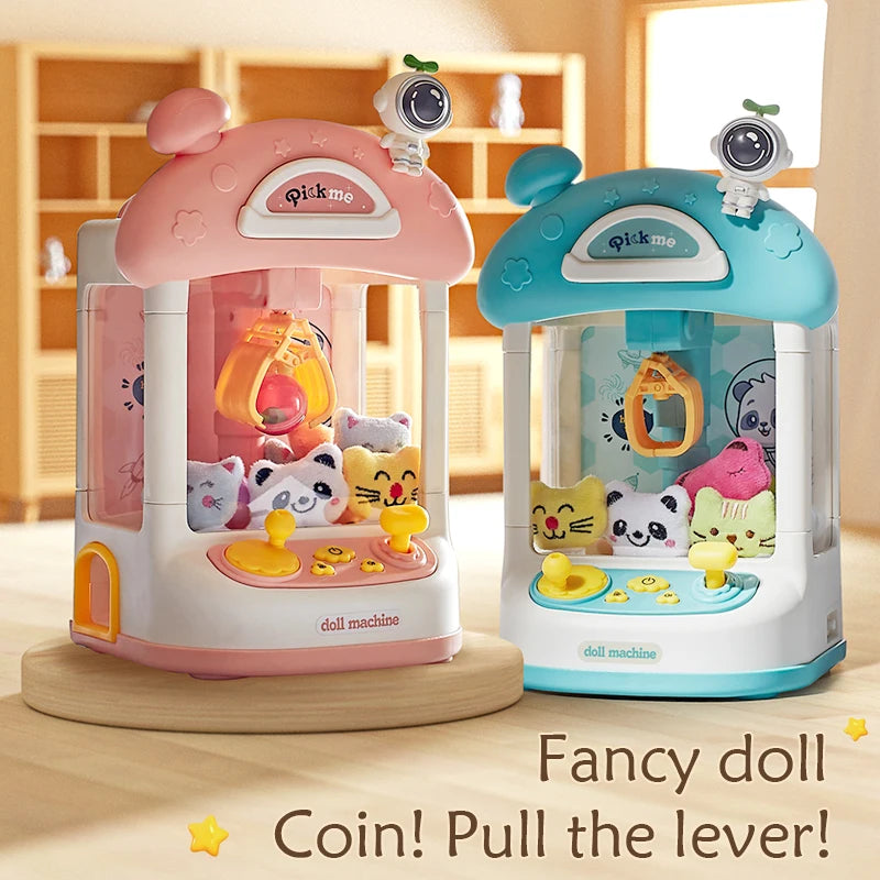 Mini Claw Machine Toy – Coin Operated Doll Catcher for Kids!