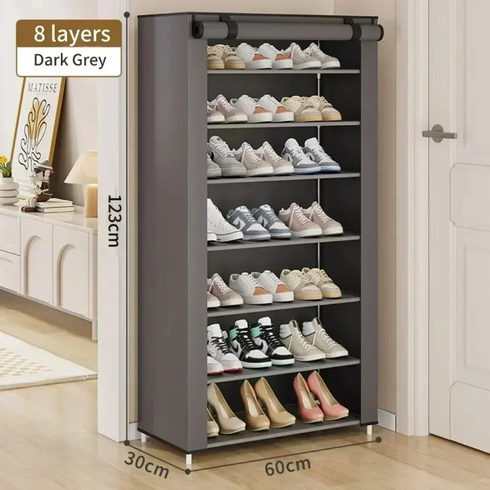 Dustproof Multilayer Shoe Rack – Space-Saving & Stylish Organizer