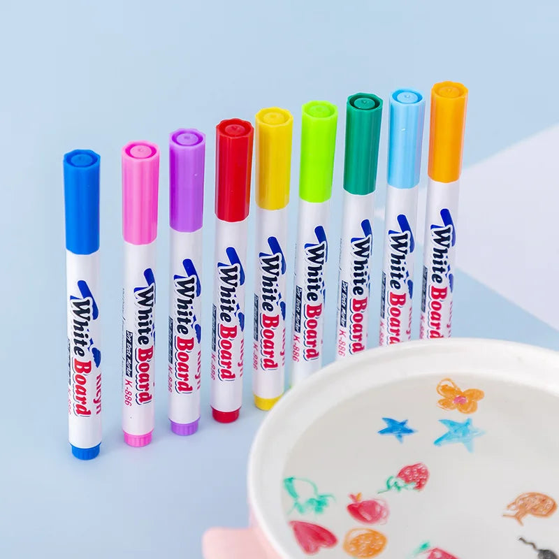 Water Floating Pen Set – Magical Ink Pens for Kids with Floating Chalk Art!