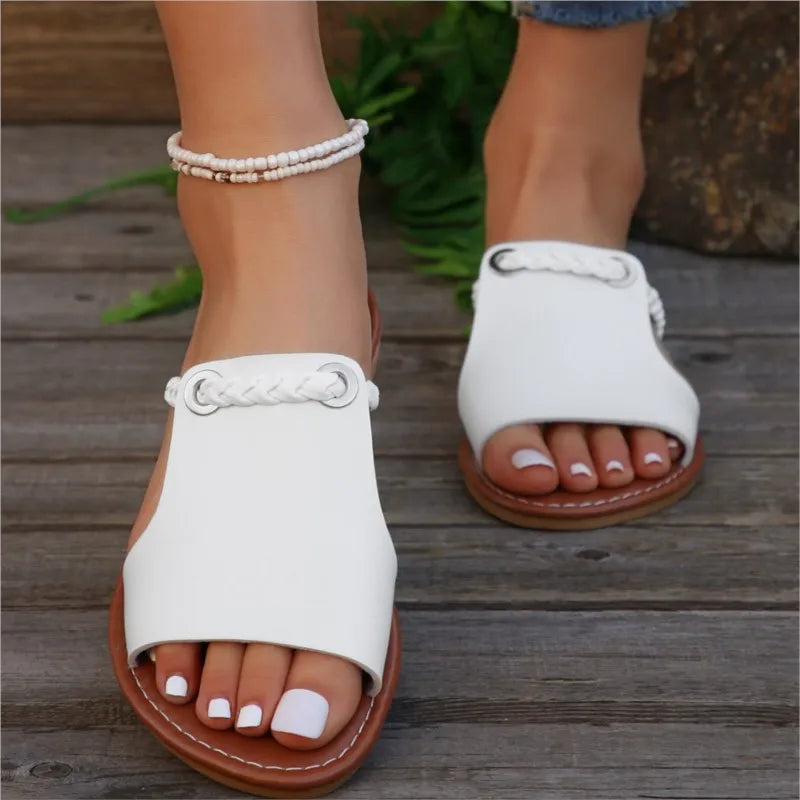Women’s Summer Slip-On Sandals – Non-Slip Outdoor Beach Shoes