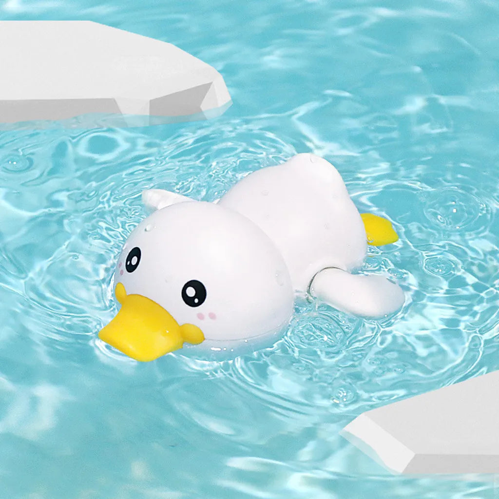 New Summer Bathroom - Baby Bath Shower Toy with Swimming Clock and Cute Floating Duck for Kids