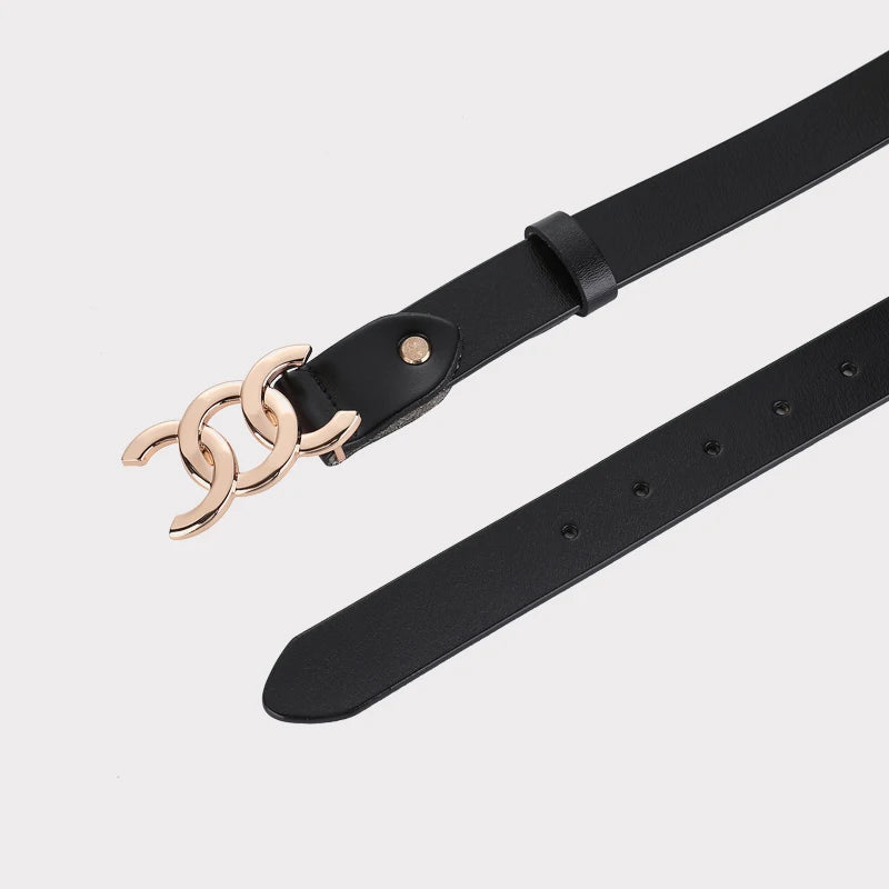 Women’s Retro Western Leather Belt – Genuine Cowhide Decorative Girdle for Jeans & Dresses