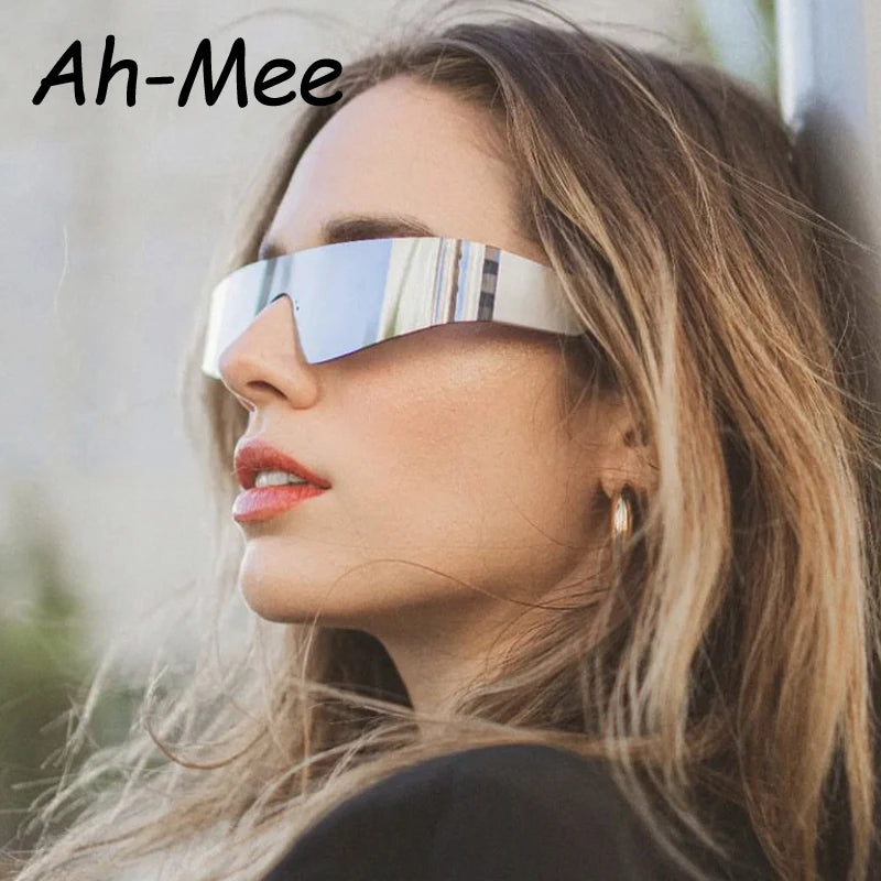 Y2K Wrap-Around One-Piece Sunglasses 🌀 – Futuristic Cycling Goggles for Women & Men