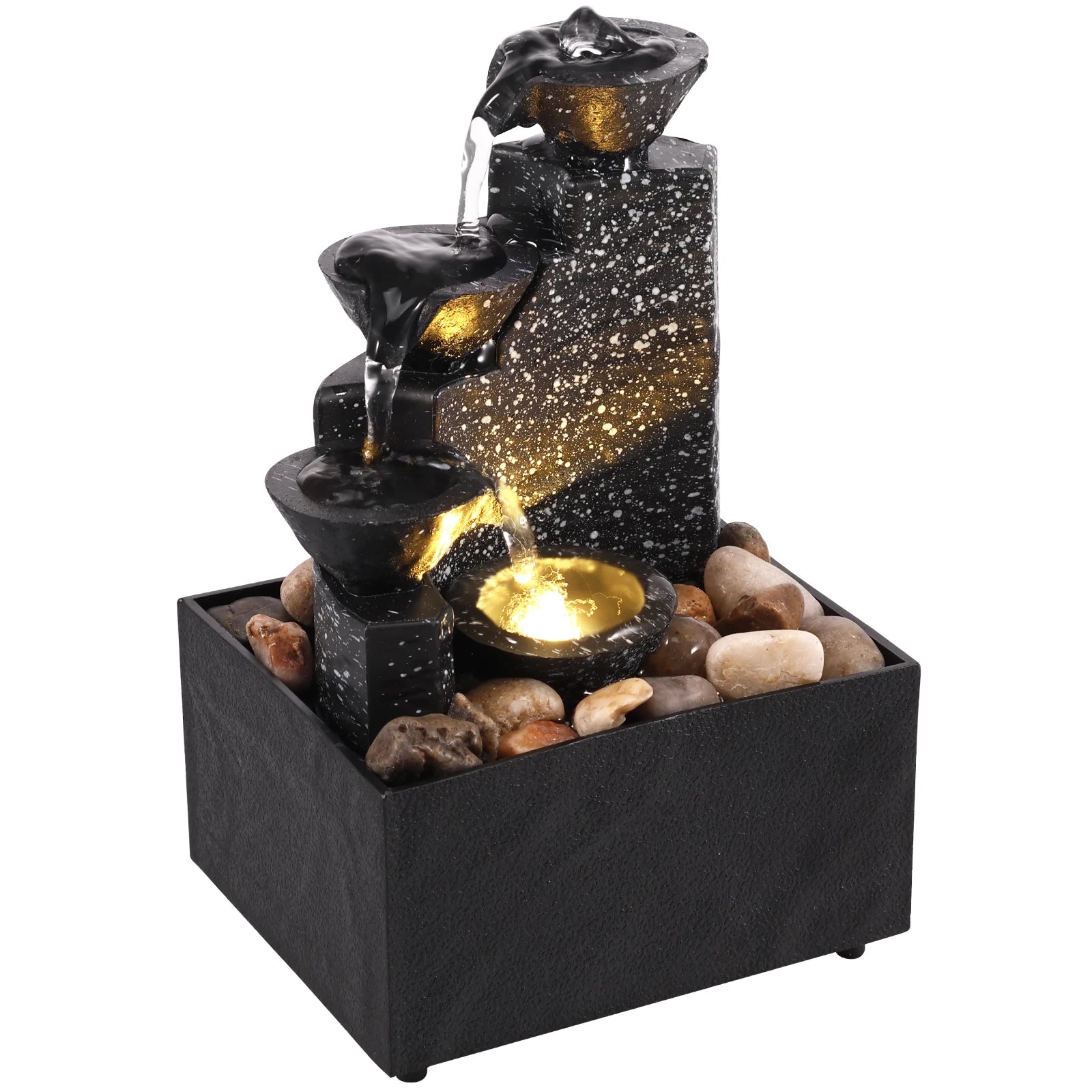 Desktop Waterfall Decoration – Relaxing Tabletop Fountain Ornament