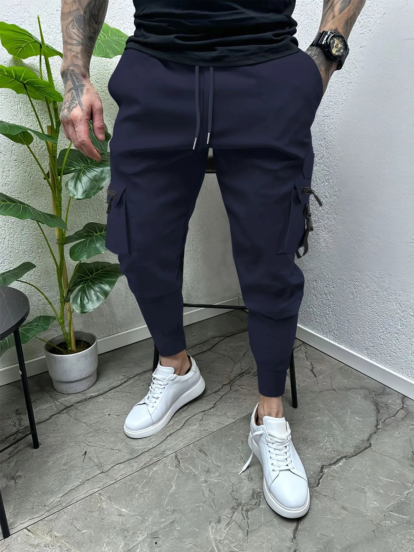 Men’s Zipper Pocket Cargo Pants – Stylish & Functional Streetwear