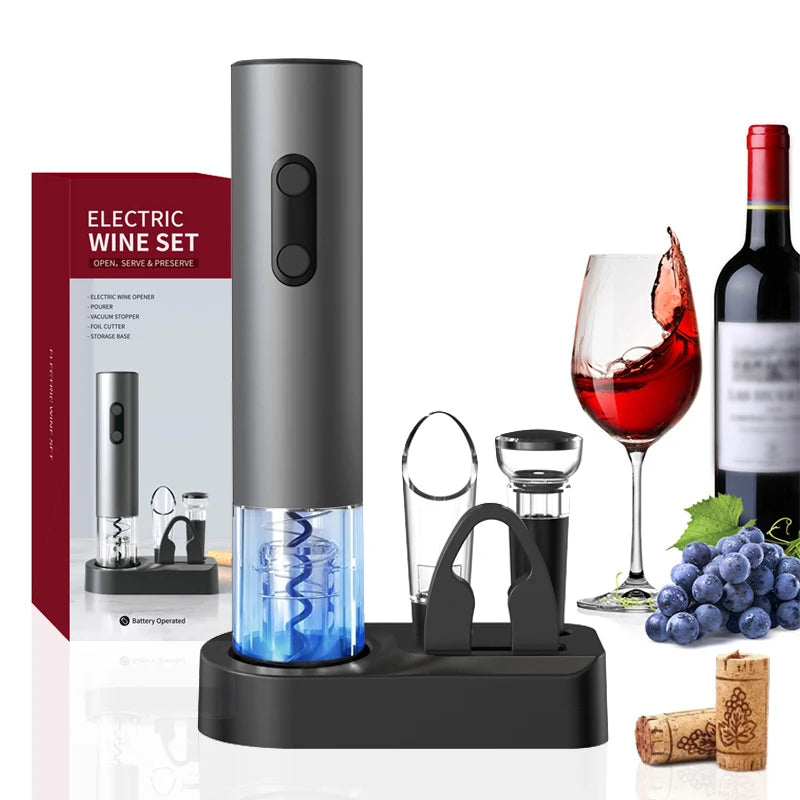 Electric Wine Opener Gift Set – Effortless & Stylish Wine Opening