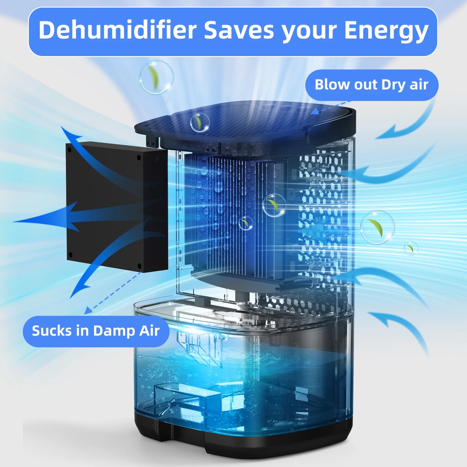 1000ML Portable Dehumidifier – Say Goodbye to Damp & Mold