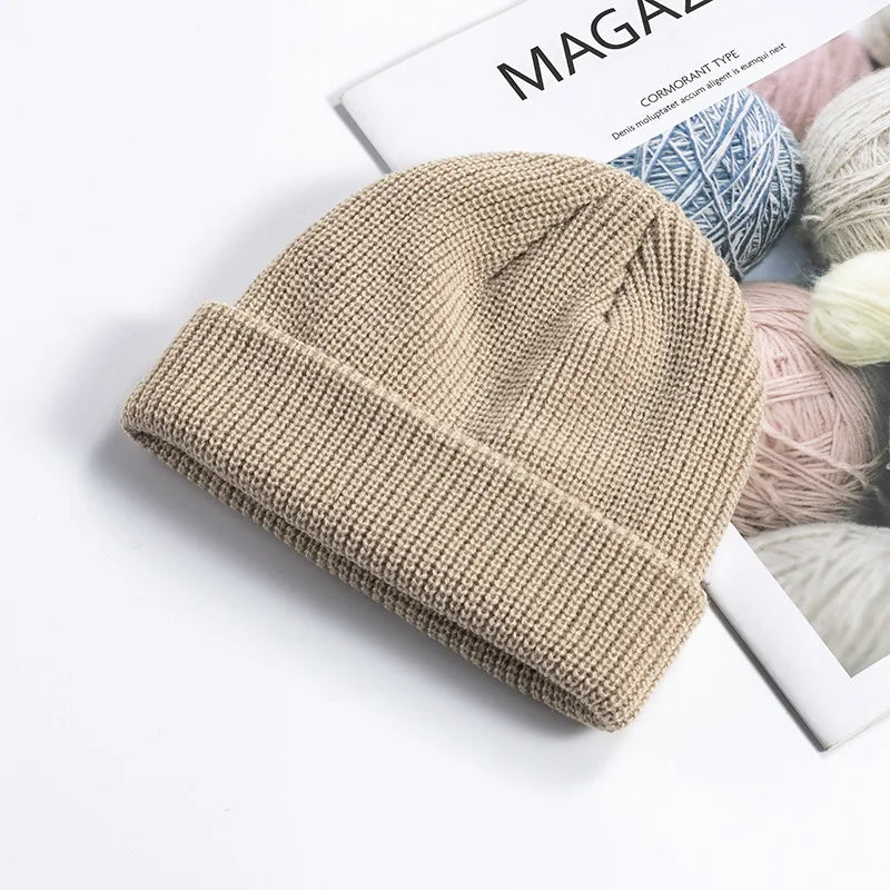 Knitted Wool Beanie – Stylish & Warm Winter Hat for Men & Women