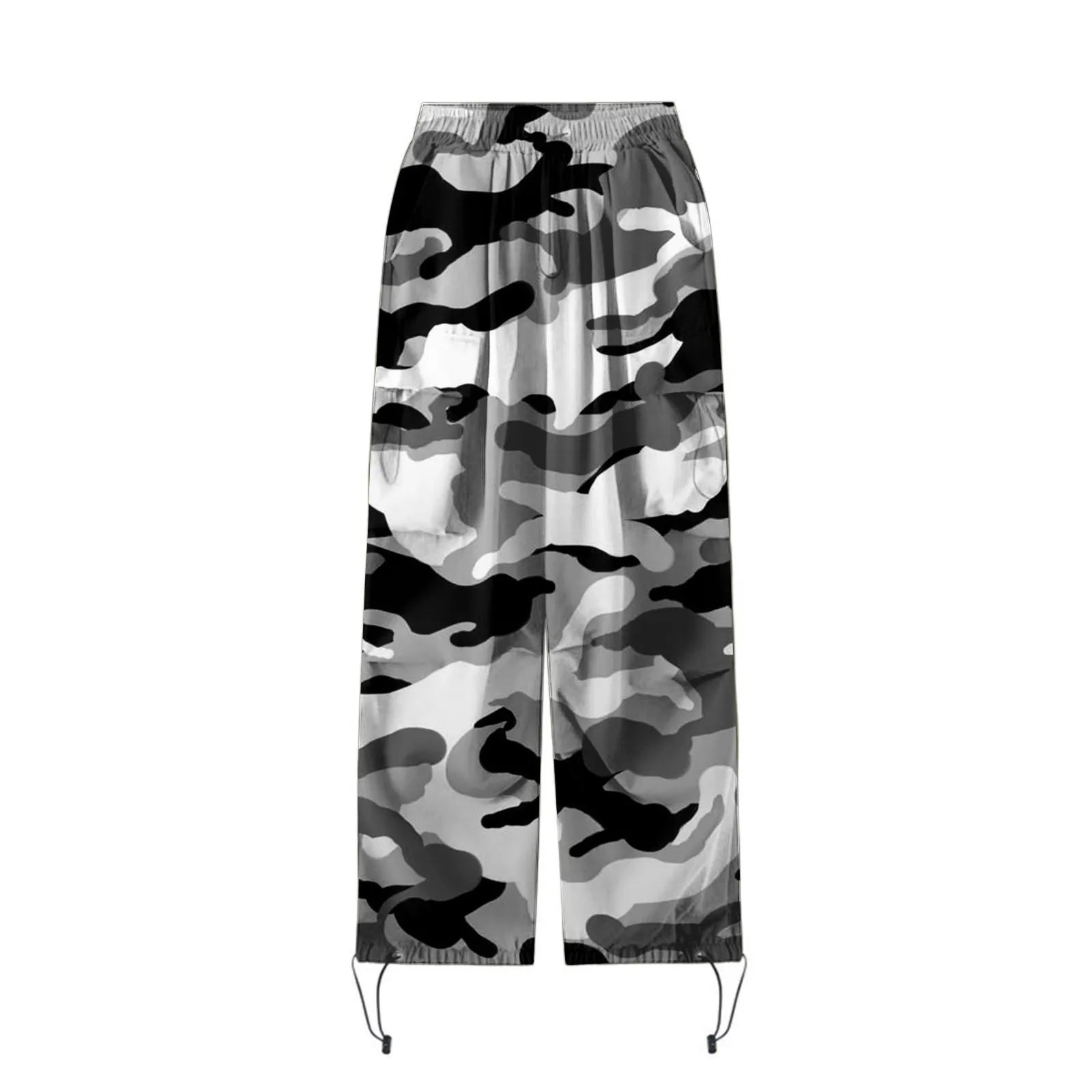 Women's Baggy Cargo Pants – Camo Print Streetwear for Work or Casual Style
