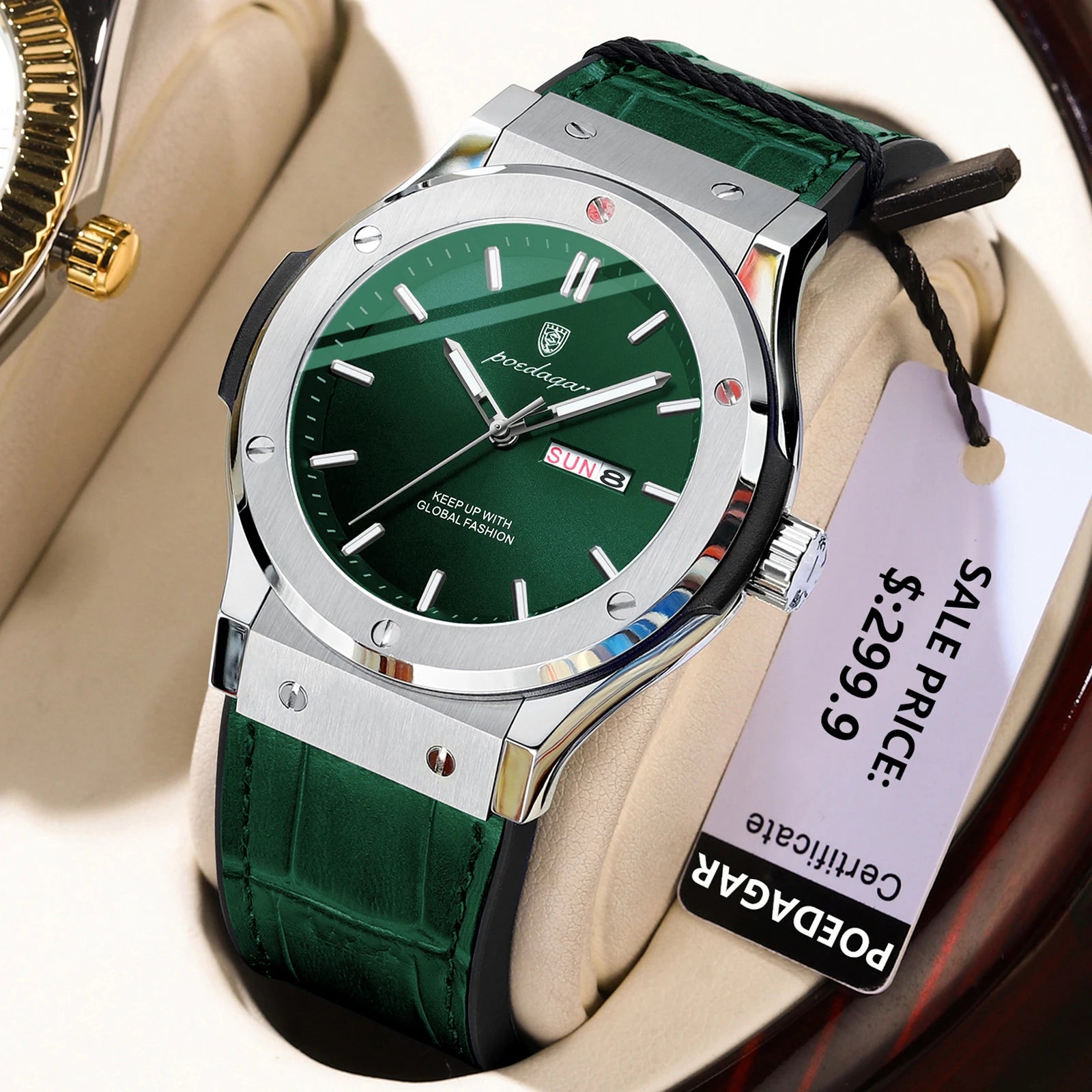 POEDAGAR Men's Fashion Quartz Watch – Stylish & Waterproof