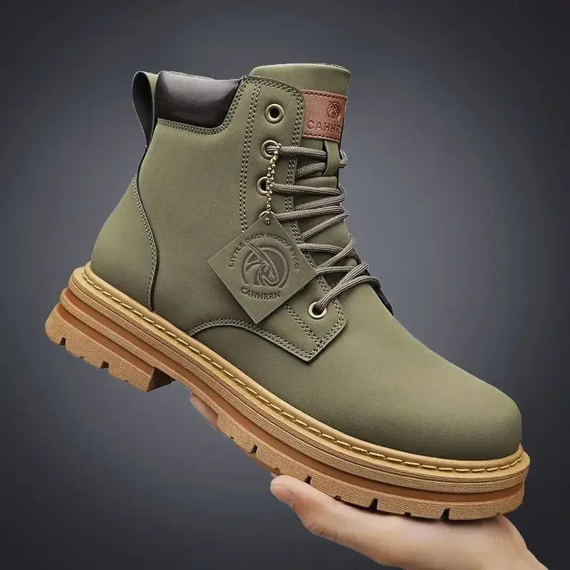 Men’s Retro High-Top Boots – Stylish & Durable Winter Footwear