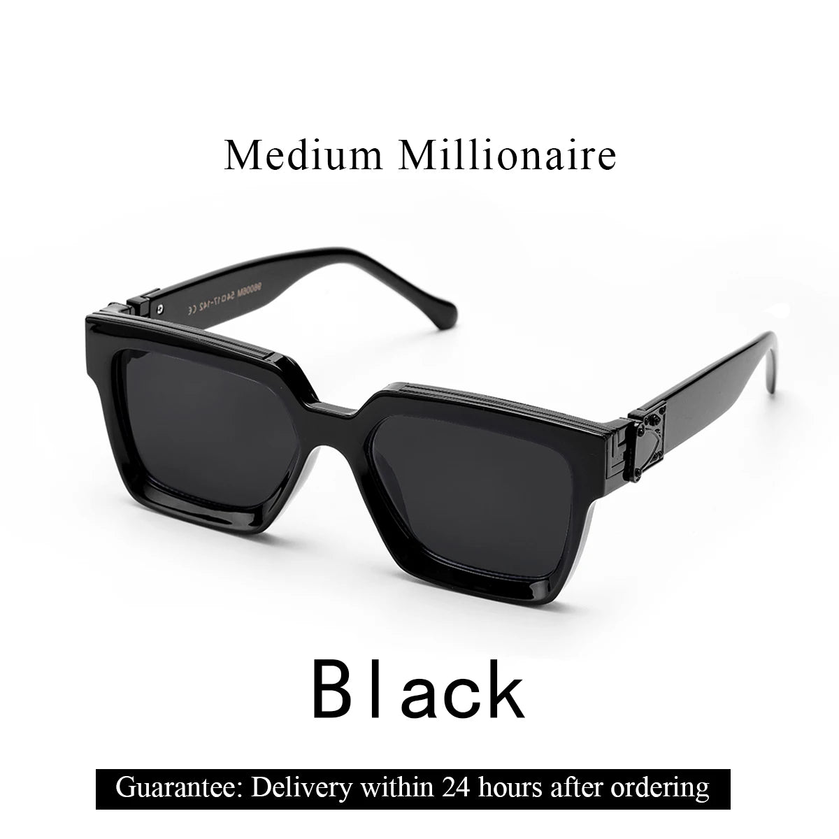 Ruiao Retro Black Millionaire Shades – Luxury 2024 Designer Sunglasses