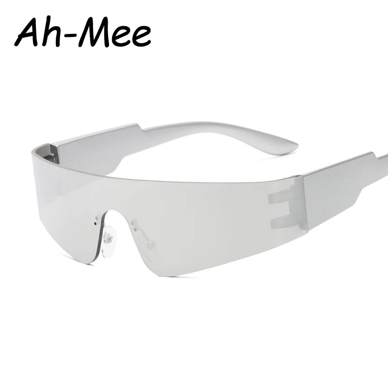 Y2K Wrap-Around One-Piece Sunglasses 🌀 – Futuristic Cycling Goggles for Women & Men