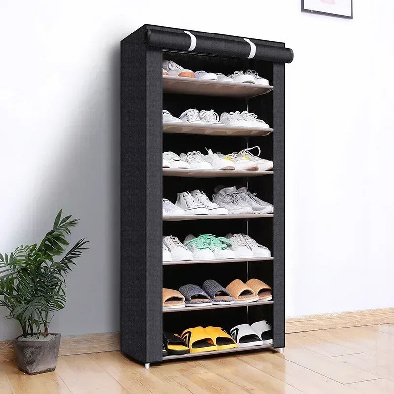 Dustproof Multilayer Shoe Rack – Space-Saving & Stylish Organizer