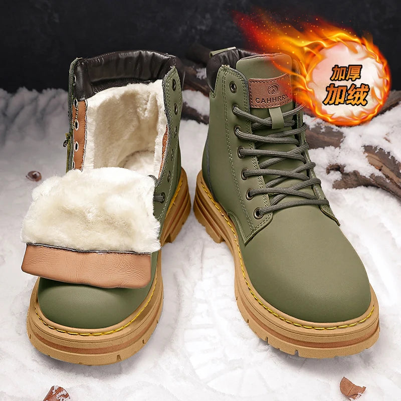 Men’s Retro High-Top Boots – Stylish & Durable Winter Footwear