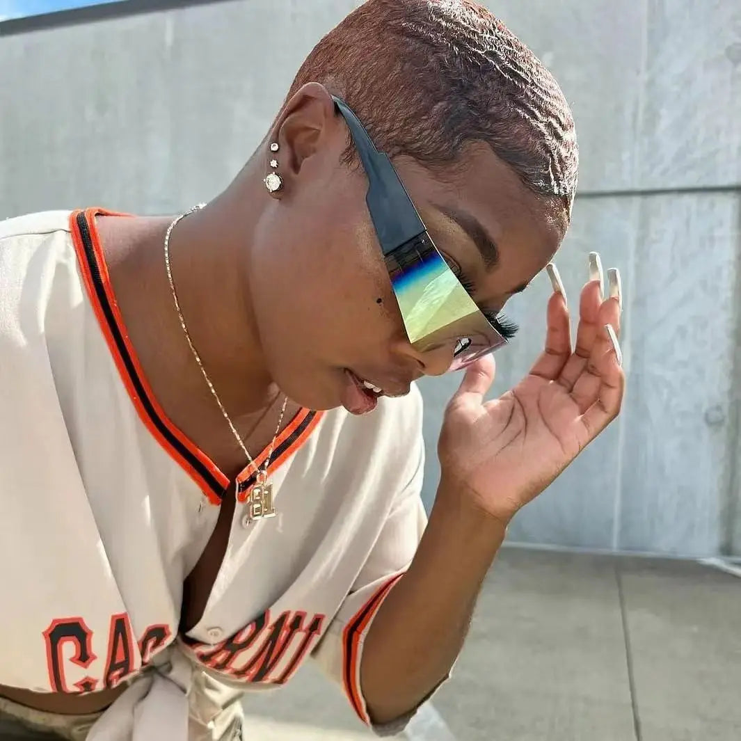 Y2K Wrap-Around One-Piece Sunglasses 🌀 – Futuristic Cycling Goggles for Women & Men