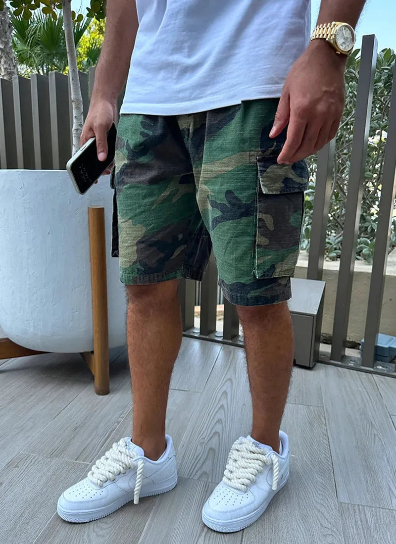 Men's Multi-Pocket Cargo Shorts – Casual & Sportswear for Summer