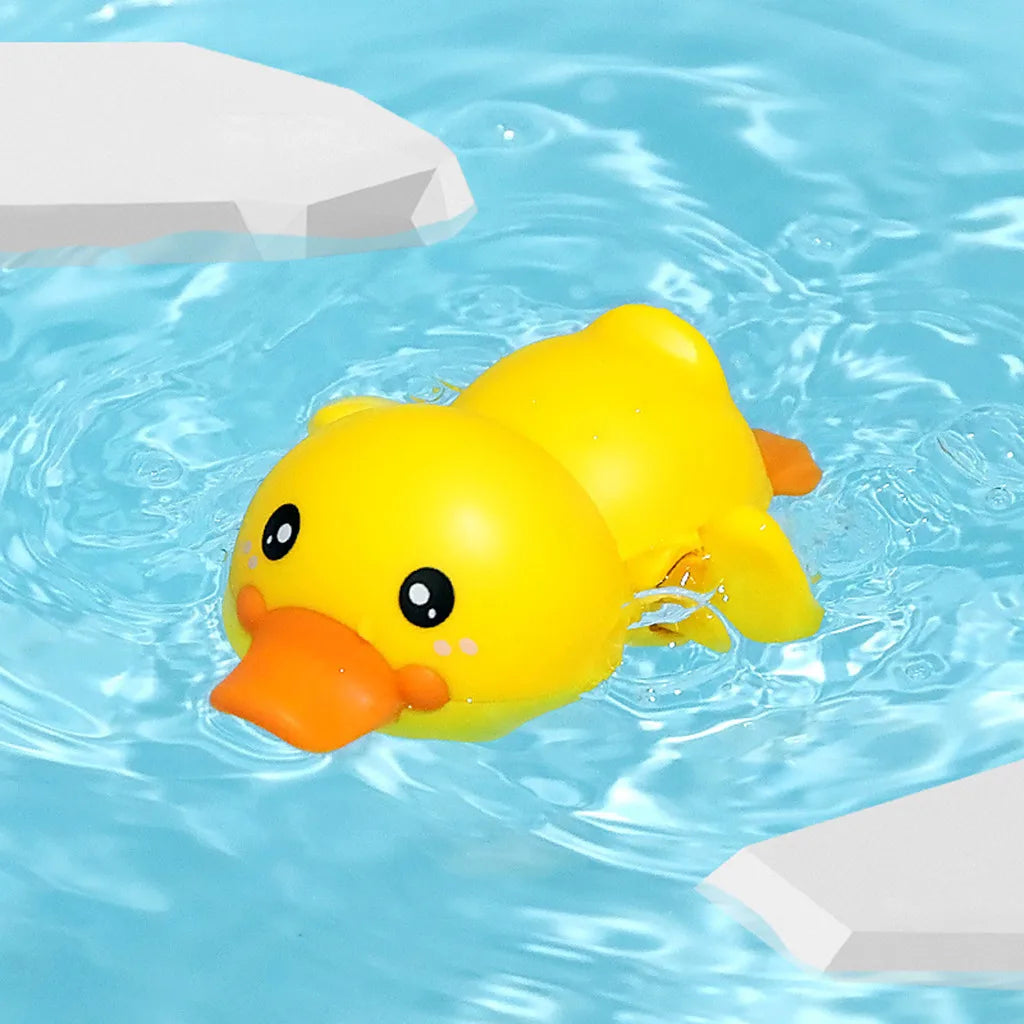 New Summer Bathroom - Baby Bath Shower Toy with Swimming Clock and Cute Floating Duck for Kids