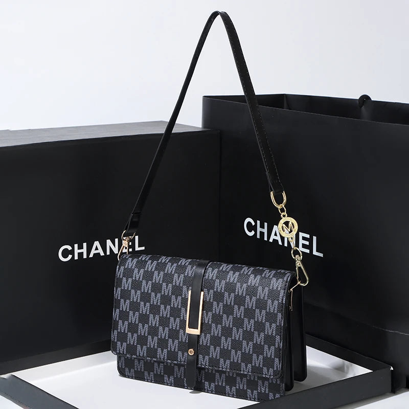 Luxury PU Shoulder Bag Set – Women's Elegant Small Square Crossbody Purse