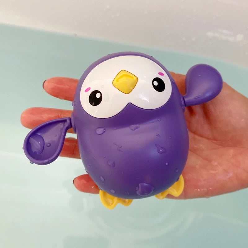 New Summer Bathroom - Baby Bath Shower Toy with Swimming Clock and Cute Floating Duck for Kids