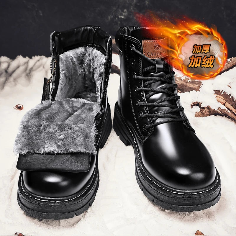 Men’s Retro High-Top Boots – Stylish & Durable Winter Footwear