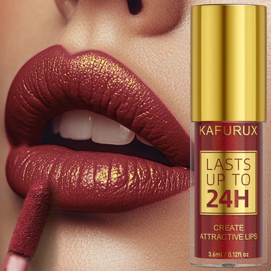 14 Colors Glitter Metallic Lip Gloss – Long-Lasting Waterproof Liquid Lipstick & Lip Tint