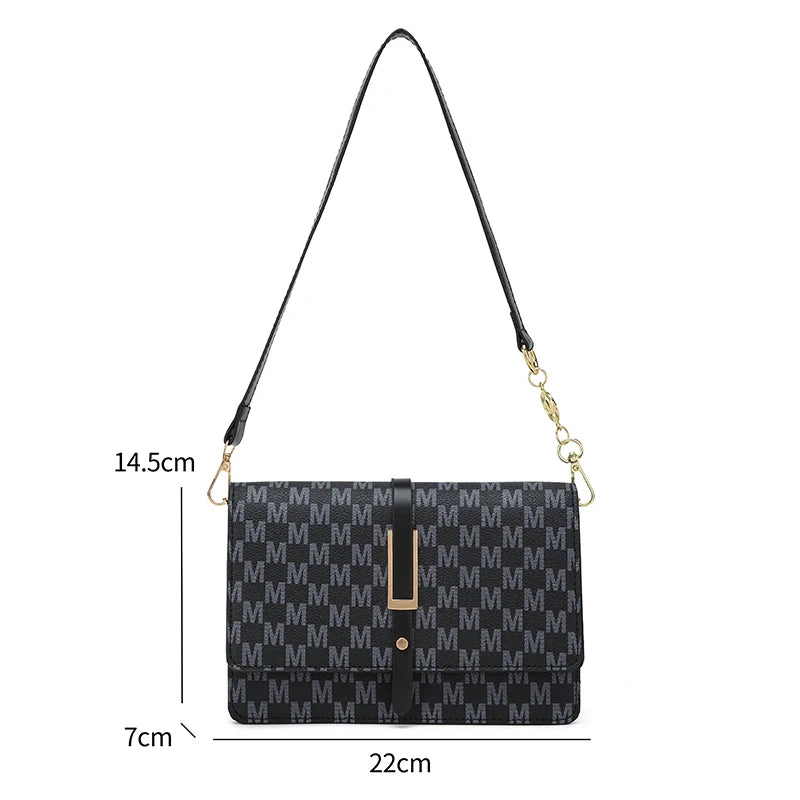 Luxury PU Shoulder Bag Set – Women's Elegant Small Square Crossbody Purse