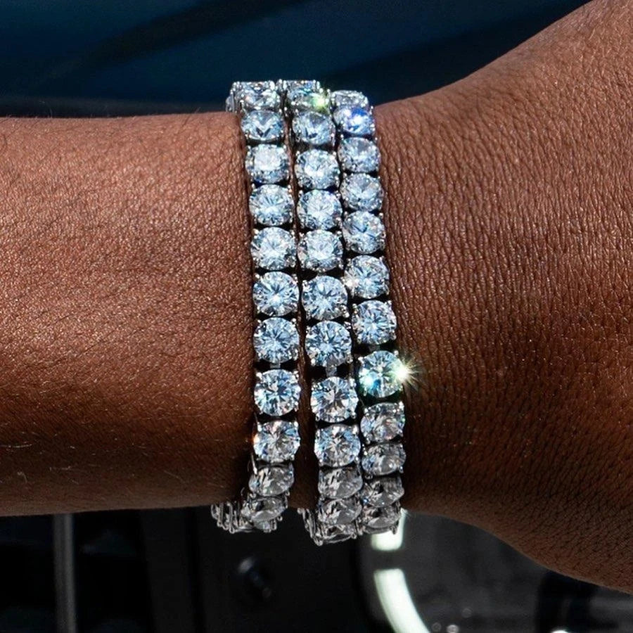 Hip-Hop Iced Out Tennis Bracelet – Stylish Streetwear Jewelry