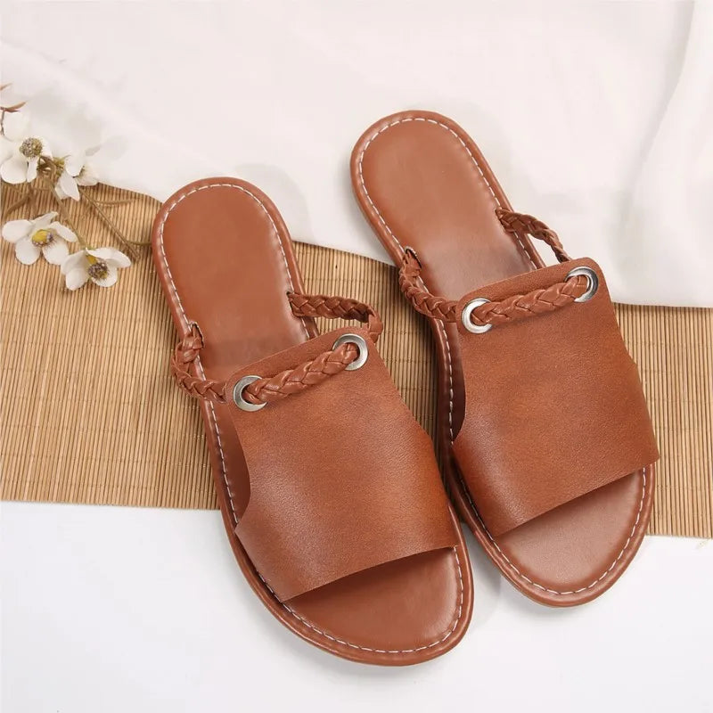 Women’s Summer Slip-On Sandals – Non-Slip Outdoor Beach Shoes