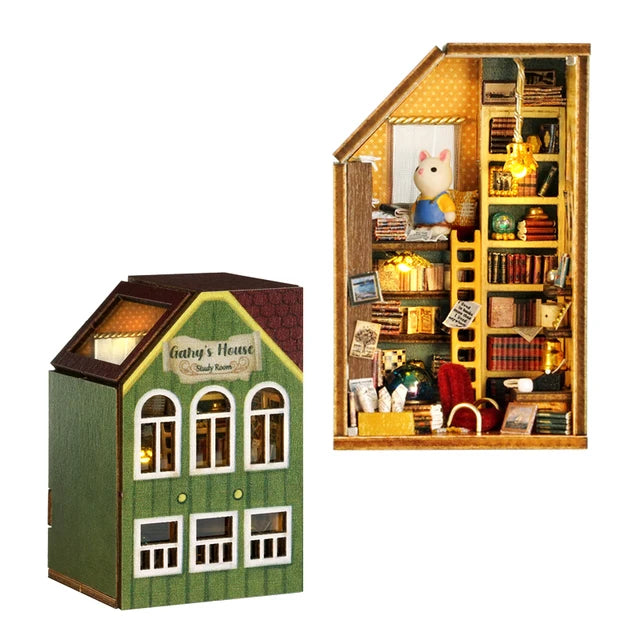 DIY Mini Rabbit Town Doll House – Wooden Miniature Building Kit with Furniture!