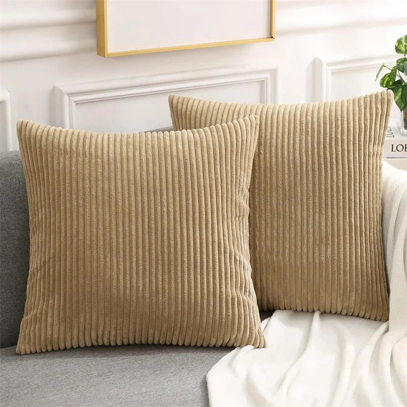 Olanly Corduroy Cushion Cover – Soft & Luxurious Home Décor