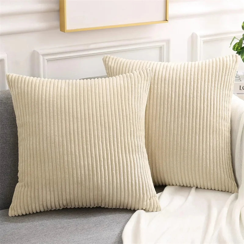 Olanly Corduroy Cushion Cover – Soft & Luxurious Home Décor