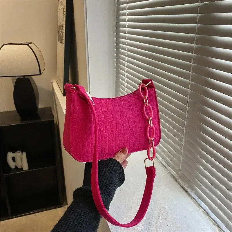 2024 Retro Small Square Shoulder Bag – Elegant Autumn Underarm & Handheld Purse