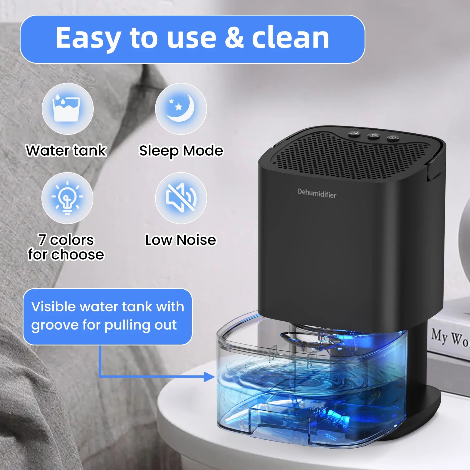 1000ML Portable Dehumidifier – Say Goodbye to Damp & Mold