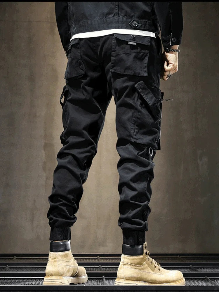 Men’s Slim-Fit Cargo Pants – Techwear-Inspired Multi-Pocket Trousers