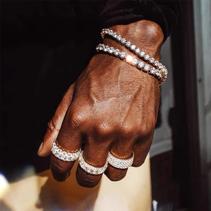 Hip-Hop Iced Out Tennis Bracelet – Stylish Streetwear Jewelry